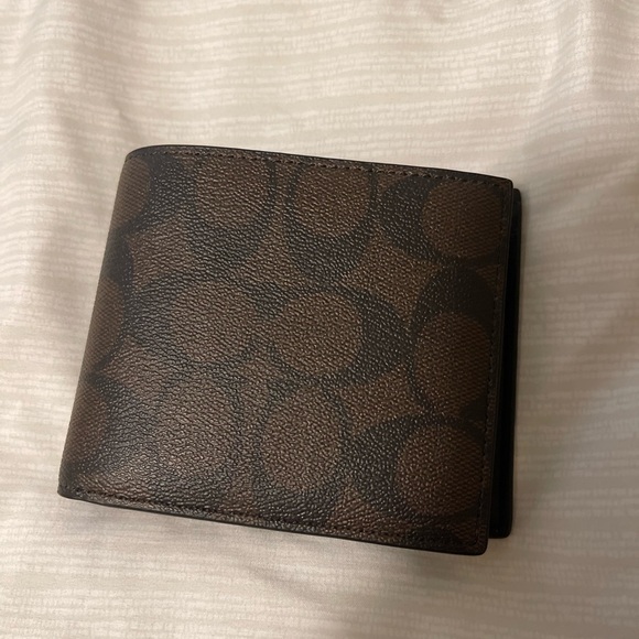 Coach Other - Coach Signature Brown and Black Leather Wallet